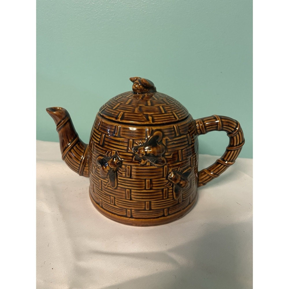 Vintage 1960s American  Honey‎ Syrup Pot Jug, Bee Hive Pouring Pot